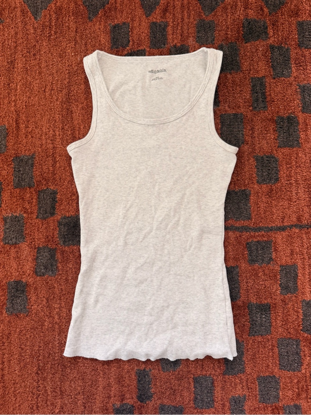wild fable Light Gray Ribbed Tank Top